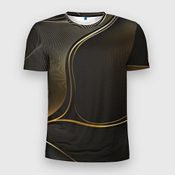 Мужская спорт-футболка Фон с золотыми линиями