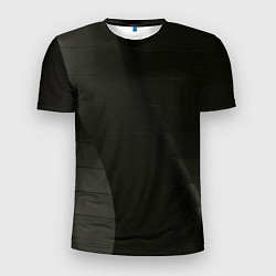 Мужская спорт-футболка Чёрные геометрические металлические листы
