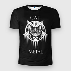 Футболка спортивная мужская Cat metal, цвет: 3D-принт