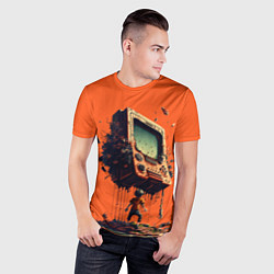 Футболка спортивная мужская Мальчик против игровой консоли, цвет: 3D-принт — фото 2