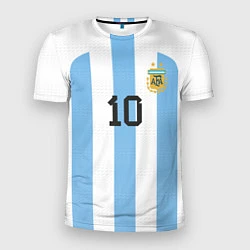 Футболка спортивная мужская Марадона форма сборной Аргентины, цвет: 3D-принт