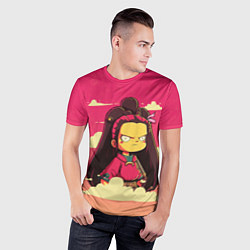 Футболка спортивная мужская Kamado Nezuko simpson, цвет: 3D-принт — фото 2