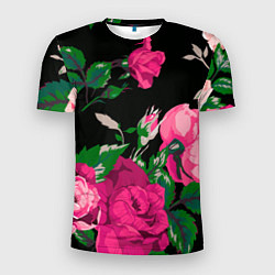 Мужская спорт-футболка Шипы и розы