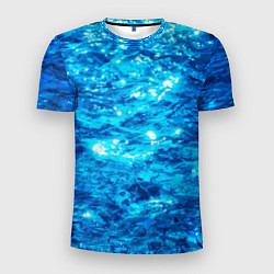 Мужская спорт-футболка Текстура воды