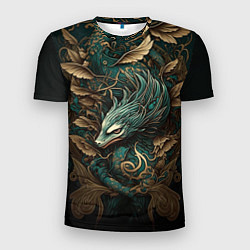 Мужская спорт-футболка Изумрудный Дракон Irezumi