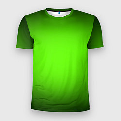 Мужская спорт-футболка Кислотный зеленый с градиентом