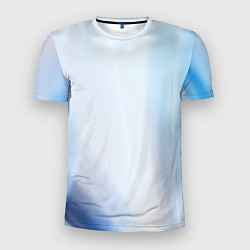 Футболка спортивная мужская Светлые синие и голубые волны, цвет: 3D-принт