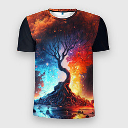 Футболка спортивная мужская Волшебное дерево желаний, цвет: 3D-принт