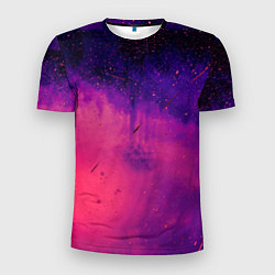 Мужская спорт-футболка Фиолетовый космос