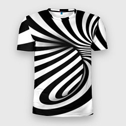 Мужская спорт-футболка Оптические иллюзии зебра