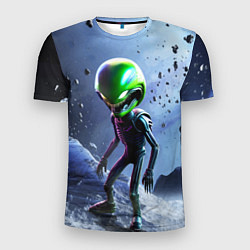 Футболка спортивная мужская Alien during a space storm, цвет: 3D-принт