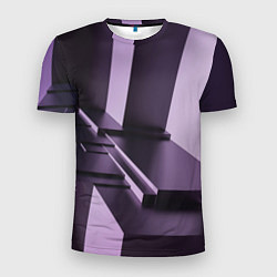 Мужская спорт-футболка Фиолетовая геометрия