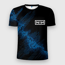 Мужская спорт-футболка Nine Inch Nails звуковая волна