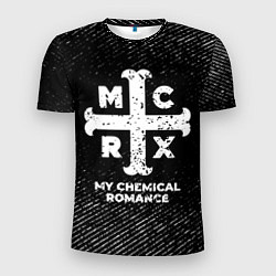 Футболка спортивная мужская My Chemical Romance с потертостями на темном фоне, цвет: 3D-принт