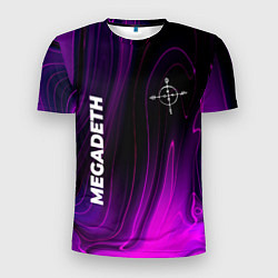 Мужская спорт-футболка Megadeth violet plasma