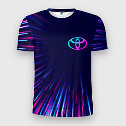 Мужская спорт-футболка Toyota neon speed lines
