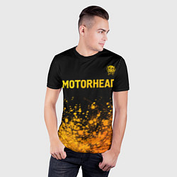 Футболка спортивная мужская Motorhead - gold gradient: символ сверху, цвет: 3D-принт — фото 2