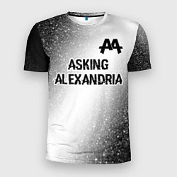 Футболка спортивная мужская Asking Alexandria glitch на светлом фоне: символ с, цвет: 3D-принт
