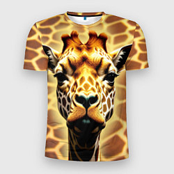 Мужская спорт-футболка Жирафа