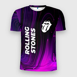 Мужская спорт-футболка Rolling Stones violet plasma