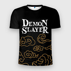 Мужская спорт-футболка Demon Slayer anime clouds