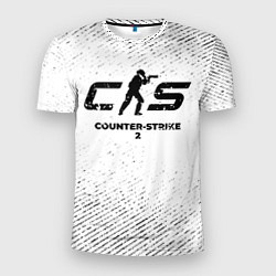 Футболка спортивная мужская Counter-Strike 2 с потертостями на светлом фоне, цвет: 3D-принт