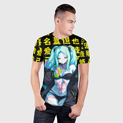 Футболка спортивная мужская Ребекка - аниме Киберпанк, цвет: 3D-принт — фото 2