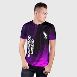Футболка спортивная мужская Hollywood Undead violet plasma, цвет: 3D-принт — фото 2