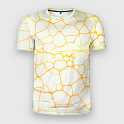 Футболка спортивная мужская Жёлтые разломы, цвет: 3D-принт