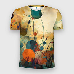Мужская спорт-футболка Абстрактная гранжевая композиция с пятнами: арт не
