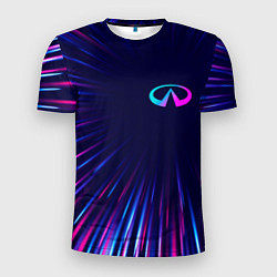 Мужская спорт-футболка Infiniti neon speed lines