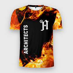 Мужская спорт-футболка Architects и пылающий огонь