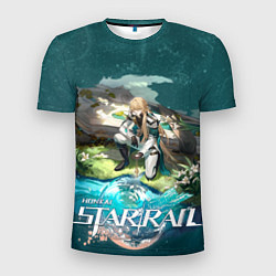 Футболка спортивная мужская Лоча Хонкай Стар Рейл, цвет: 3D-принт