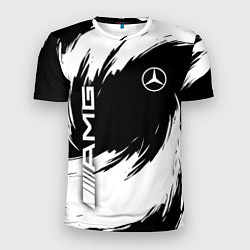 Мужская спорт-футболка Mercedes benz - white color