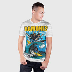 Футболка спортивная мужская Ramones rock away beach, цвет: 3D-принт — фото 2