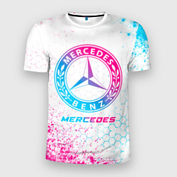 Футболка спортивная мужская Mercedes neon gradient style, цвет: 3D-принт