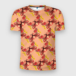 Мужская спорт-футболка Абстрактный винтажный растительный орнамент
