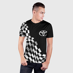 Футболка спортивная мужская Toyota racing flag, цвет: 3D-принт — фото 2