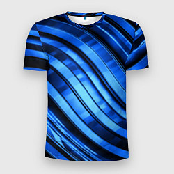 Футболка спортивная мужская Темно-синий металлик, цвет: 3D-принт
