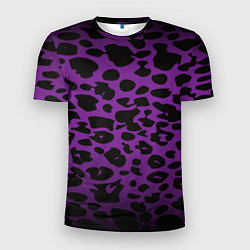 Мужская спорт-футболка Фиолетовый леопард