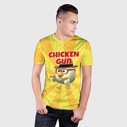 Футболка спортивная мужская Chicken Gun с пистолетами, цвет: 3D-принт — фото 2