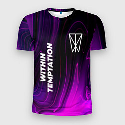 Мужская спорт-футболка Within Temptation violet plasma