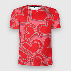 Мужская спорт-футболка Love hearts