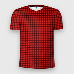 Мужская спорт-футболка Мелкая красная клетка