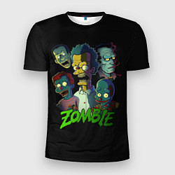 Футболка спортивная мужская Zombie Simpsons, цвет: 3D-принт