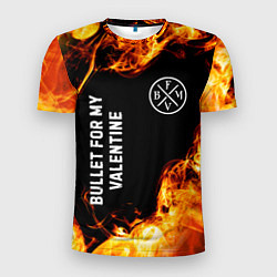 Мужская спорт-футболка Bullet For My Valentine и пылающий огонь