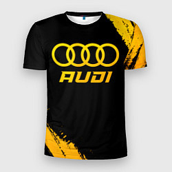 Футболка спортивная мужская Audi - gold gradient, цвет: 3D-принт