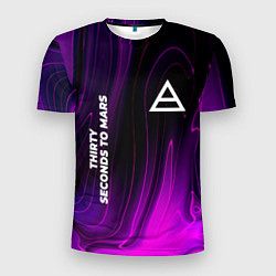 Мужская спорт-футболка Thirty Seconds to Mars violet plasma