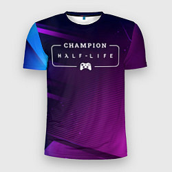 Футболка спортивная мужская Half-Life gaming champion: рамка с лого и джойстик, цвет: 3D-принт