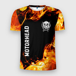 Мужская спорт-футболка Motorhead и пылающий огонь